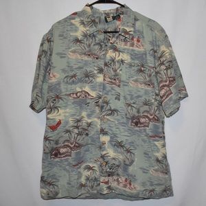MEN METRO ONE HAWAIIAN BOTTON UP SHIRT